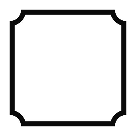 Simple Rounded Corner Frame Silhouette Frames Cardboard Frame Diy