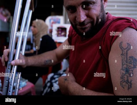 A Man Showing Off His Tattoo Stock Photo Alamy