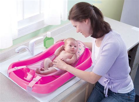 Choose plastic or cloth for different levels of comfort and support. Newborn Toddler BathTub Baby Bath Seat Tub Sling First ...