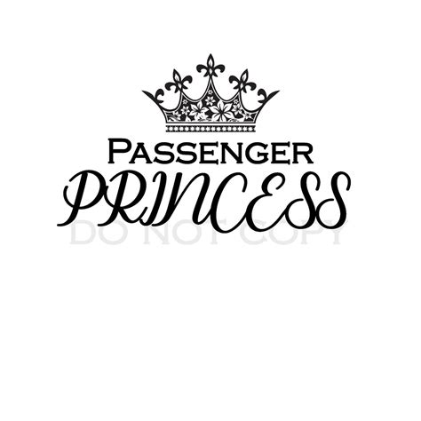 Passenger Princess Svg Etsy