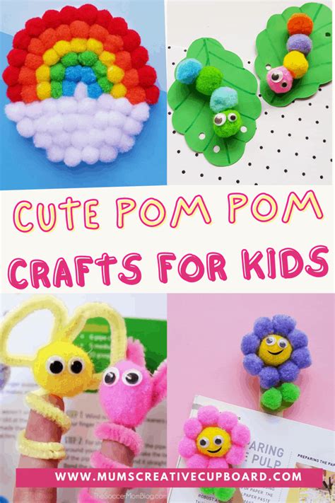 10 Cute Pom Pom Crafts For Kids Mums Creative Cupboard