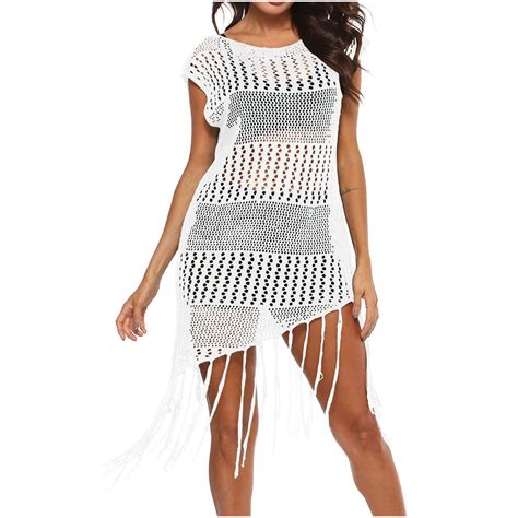 Frostluinai Bathing Suit Cover Ups For Women Lace Crochet Mesh Knitting
