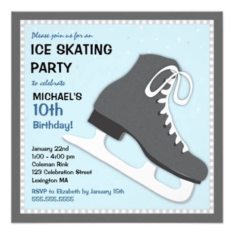 Ice Skating Birthday Invitations Ideas Bagvania Free Printable