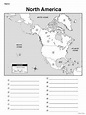 North America Map Activity | Map activities, Homeschool social studies ...