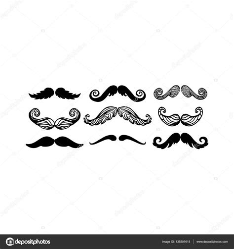 Vector Mustache Silhouette Isolated Stock Vector By ©vectorshow 135801618