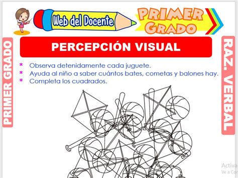 Percepción Visual Para Primer Grado De Primaria Web Del Docente