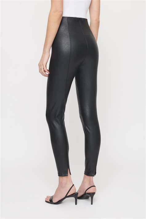Faux Leather Pants With Slits Dynamite