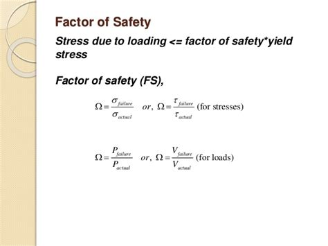 A factor of safety (safety factor) is an engineering term used to describe how much stronger a system or structure is than it is required to be to fulfil its purpose under expected conditions. Design concepts