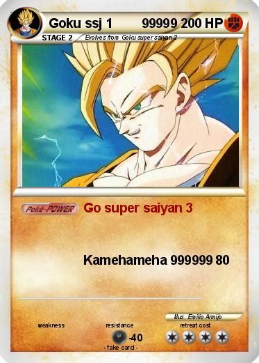 Pokémon Goku Ssj 1 99999 1 1 Go Super Saiyan 3 My Pokemon Card