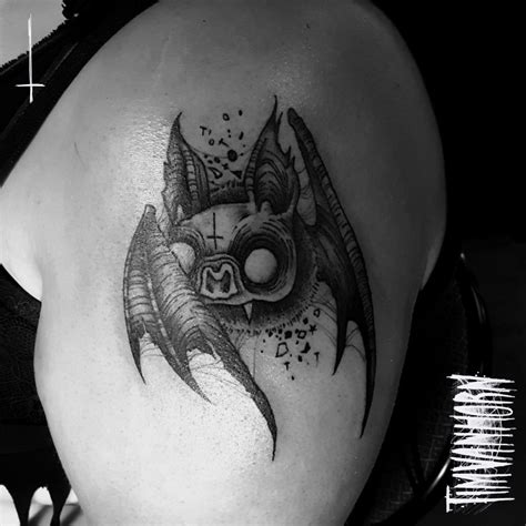 Goth Halloween Blackwork Bat Tattoo Goth Tattoo X Tattoo Dark Art