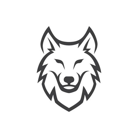 Simple Wolf Head Line Art Vector Illustration Wolf Head Drawing Wolf Drawing Easy Renard Logo