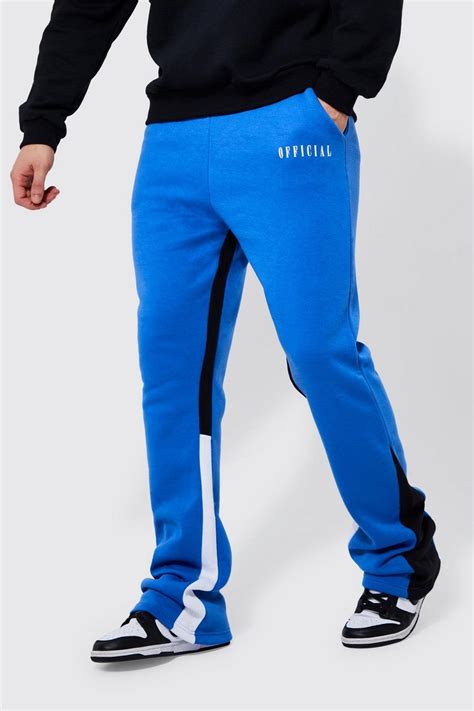 tall slim official contrast gusset jogger boohoo