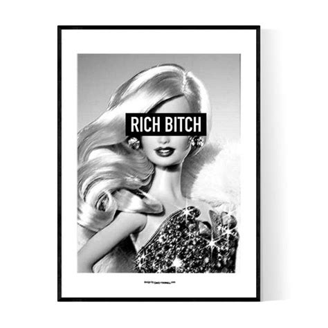 Rich Bitch Poster Text Tavlor Och Text Posters Online
