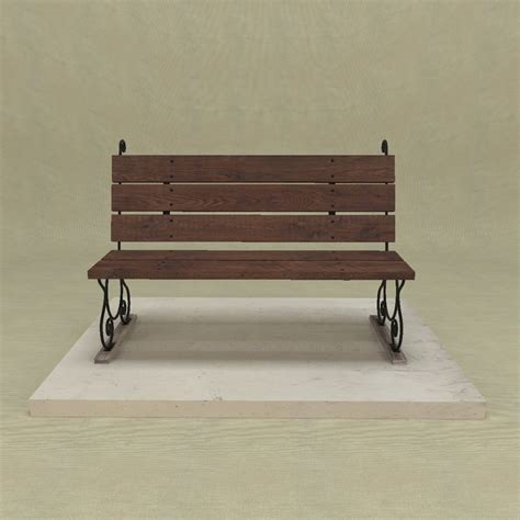3ds max park bench