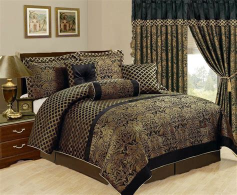 Get the best deal for gold comforters sets from the largest online selection at ebay.com. 7 Piece Jacquard Comforter set Black Gold All Sizes New at ...