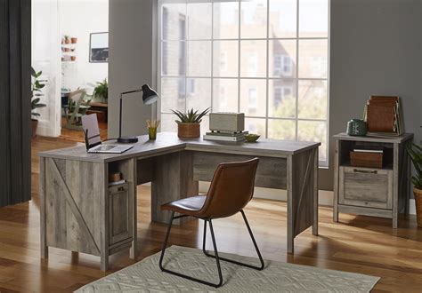 Buy Better Homes And Gardens Modern Farmhouse L Desk Rustic Gray Finish