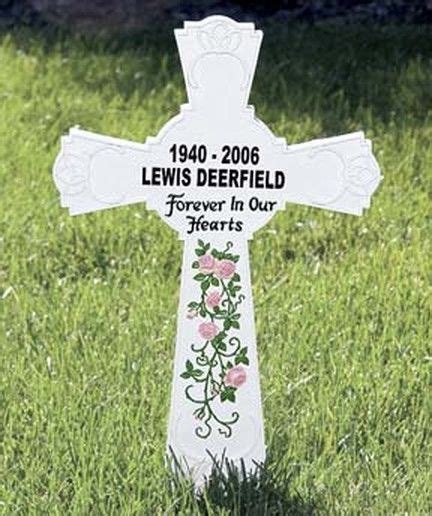 Personalized Memorial Cross Monument Cemetery Grave Stake Remembrance