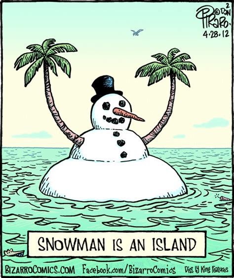 S, winter funny troll, feet pun, wordplay. Bizarro | Snowman jokes, Bizarro comic, Christmas jokes