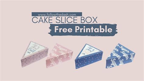 Cake Slice Box Free Printable Template