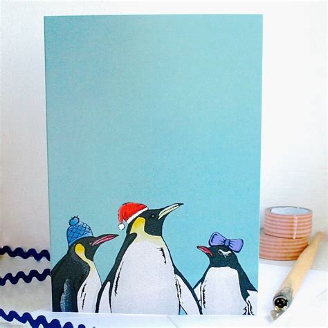 Maybe you would like to learn more about one of these? penguin christmas card by laura crow | notonthehighstreet.com