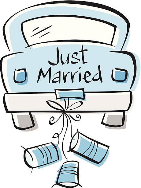 Royalty Free Just Married Clip Art Vector Images And Illustrations Istock