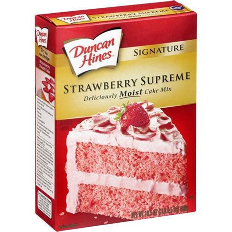 They are perfect for sheet cakes, cupcakes, and your next creation! Duncan Hines Signature Strawberry Supreme Cake Mix 16.5 Oz Box | Strawberry cake mix recipes