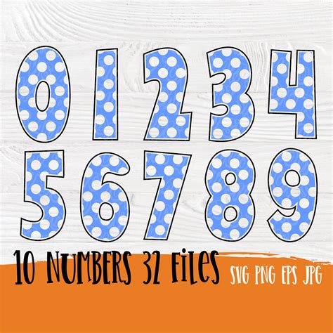 Polka Dot Numbers Svg Printable Numbers Svg Files