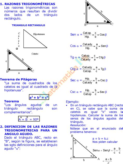 Ejemplos De Funciones Trigonometricas En Triangulos Rectangulos Nuevo