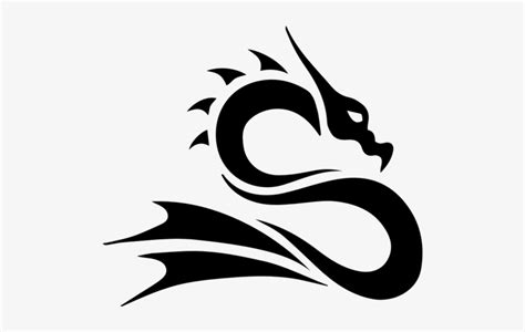 6987 Chinese Dragon Silhouette Clip Art Public Domain Tribal Dragon