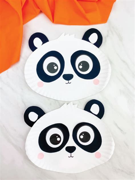 Paper Plate Panda Craft For Kids Free Template
