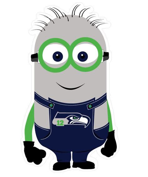 3pcs fit seahawks team logo stickers, bumper stickers, decals & magnets,for car stickers, wall wtickers, notebooks, glass and other smooth surfaces（3.9in） (stickers seahawks). NEW! Seattle Seahawks 12th MINION Decals Full Color ...