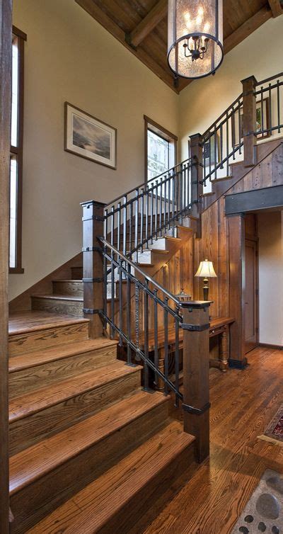 Staircase With Landings Rustic Staircase Rustic Stairs House Stairs