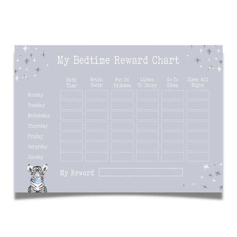 Bedtime Reward Chart Printable Download Etsy