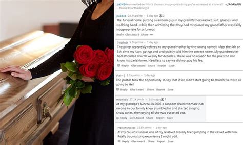 People Reveal The Most Inappropriate Things They Have Seen At Funerals