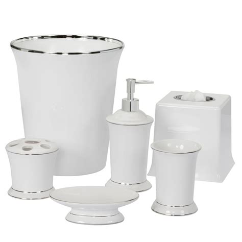 It's the quick and easy way to give your bathroom an organised, uniform look. White And Silver Bathroom Accessories | White bathroom ...