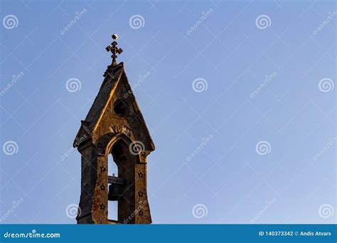 Small Bell Tower With A Bell Of A Country Church Stock Photo Image Of