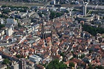 Luftaufnahme Mülhausen - Kirchengebäude Temple Saint-Étienne im ...