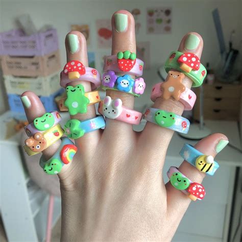 E 🍰 On Twitter In 2021 Diy Clay Crafts Diy Clay Rings Polymer Clay Ring