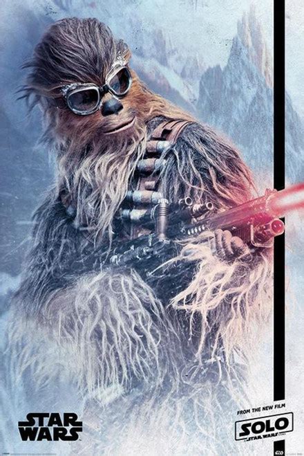 Solo A Star Wars Story Chewie Blaster Movie Cool Wall Decor Art Print