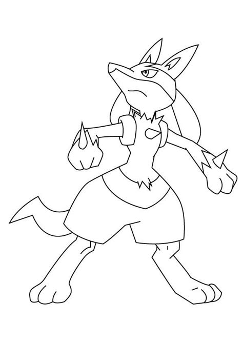 Lucario From Pokemon Coloring Pages Free Printable Coloring Pages