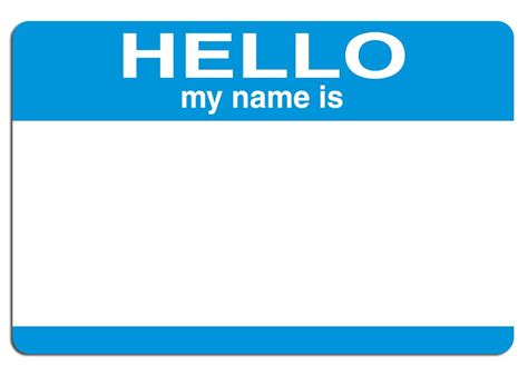 Hello My Name Is Free Stock Photo Freeimages
