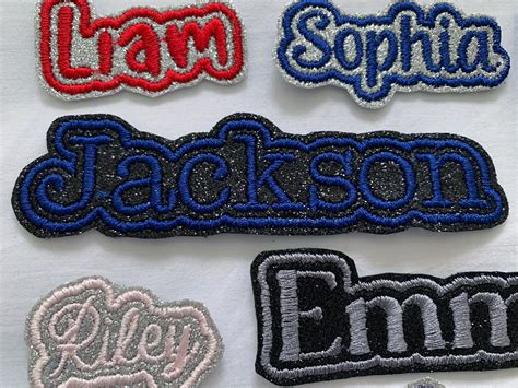 Personalised Embroidered Name Patch Badge Iron Or Sew On Etsy Uk