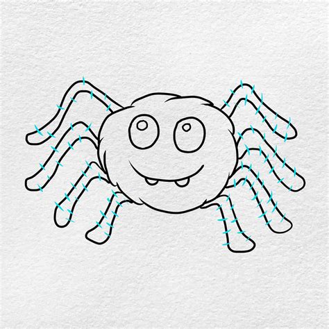 Spider Drawing For Kids Helloartsy