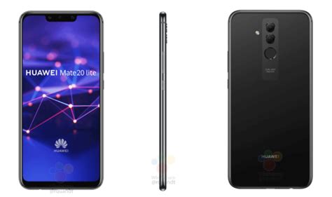 Huawei Mate 20 Lite Official Renders Reveal Black And Gold Variants