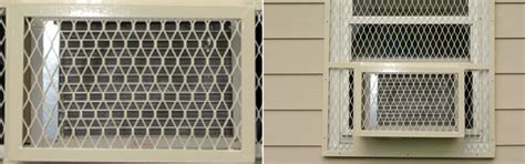 In addition to the security benefits, this model also helps protect the. Air Conditioner Security Screens | Evergreen Hatch Works