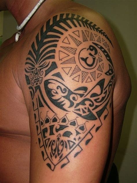 Lovely Sacred Polynesian Tattoo On Shoulder Tattooimagesbiz