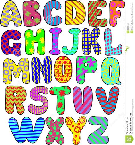 Colorful Alphabet Stock Vector Illustration Of Elements