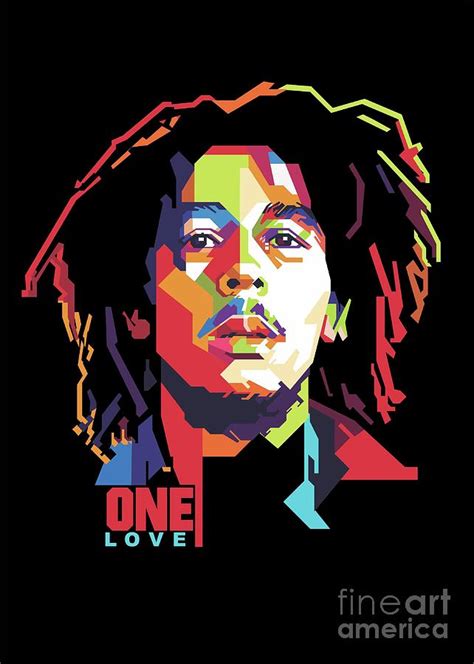 Bob Marley Digital Art By Gilar Artoholic Pixels