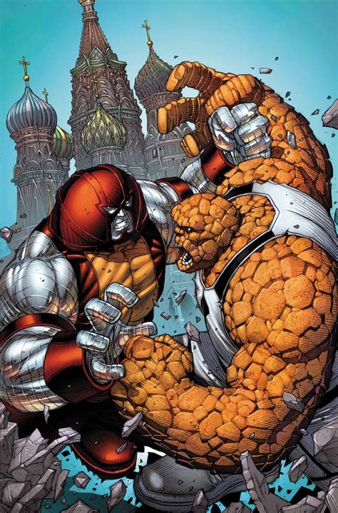 The Unstoppable Colossus Vs The Thing By Dale Keown Marvel Comics