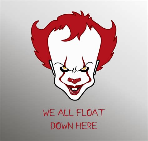 We All Float Down Here Pennywise Svg Pennywise Silhouette Clown Svg
